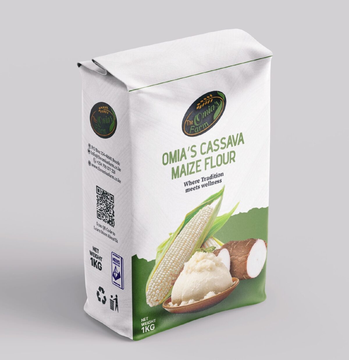 Omia's Cassava Maize Flour 1kg